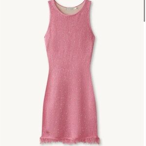ASTA RESORT Pink Sequin Dress with Fringe